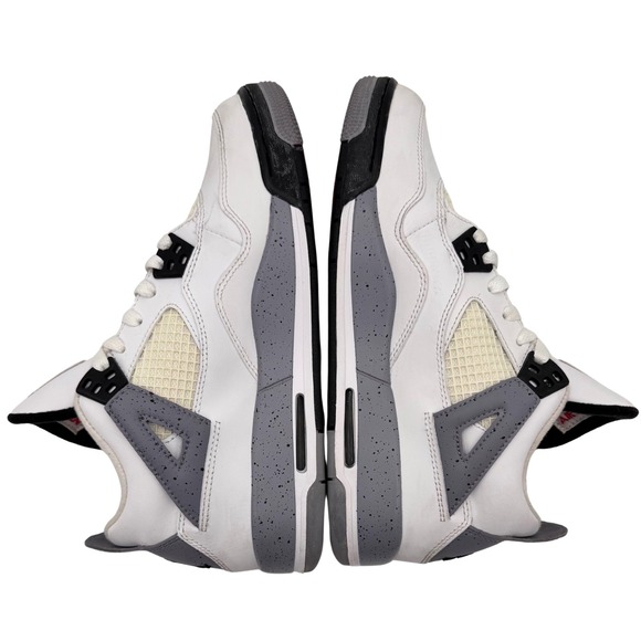 Air Jordan 4 Shoes Sneakers Retro GS Boys Size 6.5Y White Cement Grey 408452-103 - Picture 7 of 14